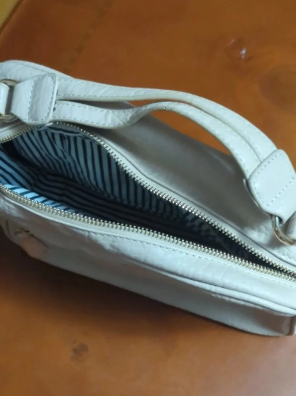 Neutral Cream Women's Top-Handle Cosmetic or Travel Bag